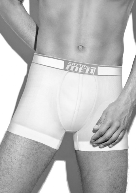 BIELIZNA MĘSKA - BOXER COTTON WHITE S