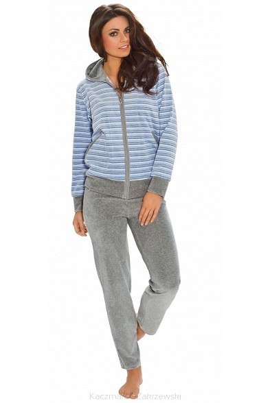 WELUROWY DRES DAMSKI LUNA 341 KAPTUR XL SZARY WELUROWY DRES DAMSKI LUNA 341 KAPTUR XL SZARY