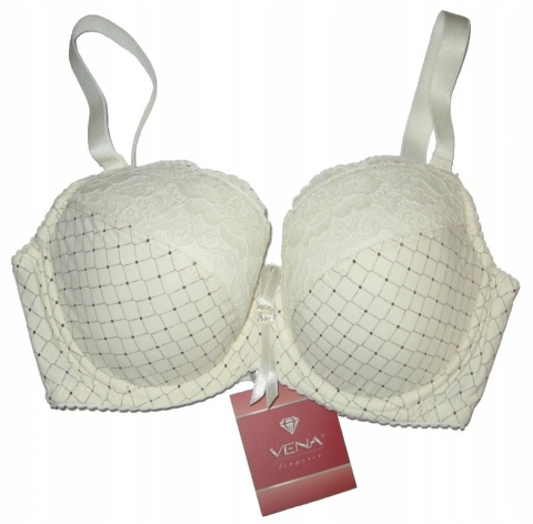 KORONKOWY BIUSTONOSZ FULL-CUP VENA VB-213 65F ECRU