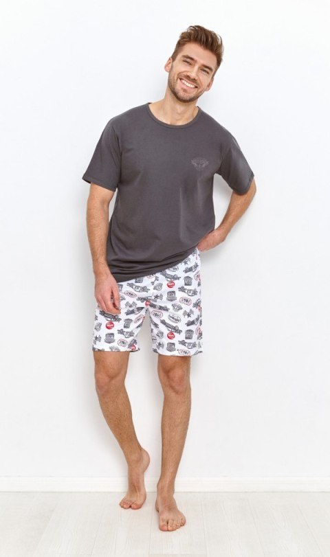 Piżama męska Relax 2893 S/S 23 wz.2 Taro grafitowy M