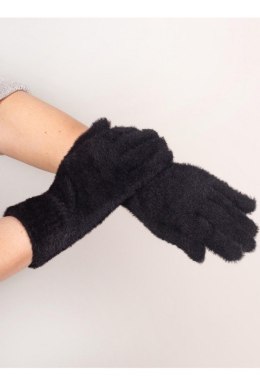 Rękawiczki damskie futrzane YoClub czarny 19cm