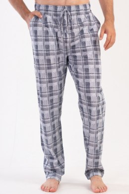 Spodnie piżamowe męskie długie 3040011012 Vienetta szary L