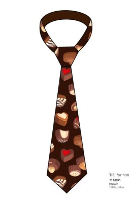 Krawat męski 111/001 Cornette czekoladowy