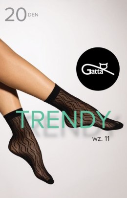 TRENDYLINE SOCKS - SKARPETKI DAMSKIE WZORZYSTE 000.96T - TRENDY 2024 wzór 11 NERO