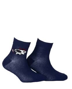 KIDDY - SKARPETKI CIENKIE KOLOR CHŁOPIĘCE 2-6 LAT - G24.N59 - 224.N59 wzór 389 NAVY 21/23