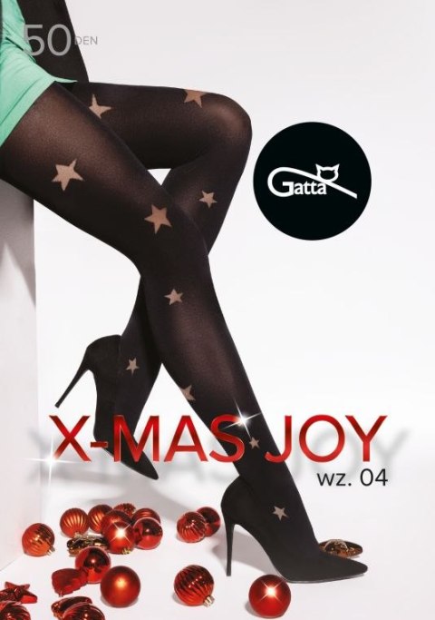 X-MAS JOY - RAJSTOPY WZORZYSTE 50 DE - 000.71Y wzór 04 NERO 2-S