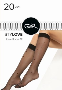 STYLOVE - PODKOLANÓWKI WZORZYSTE 000.60V wzór 02 MOKA