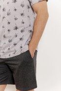 Piżama męska krótki rękaw, szorty Archie 3391 S/S 25 Taro kolor szary rozmiar XXL